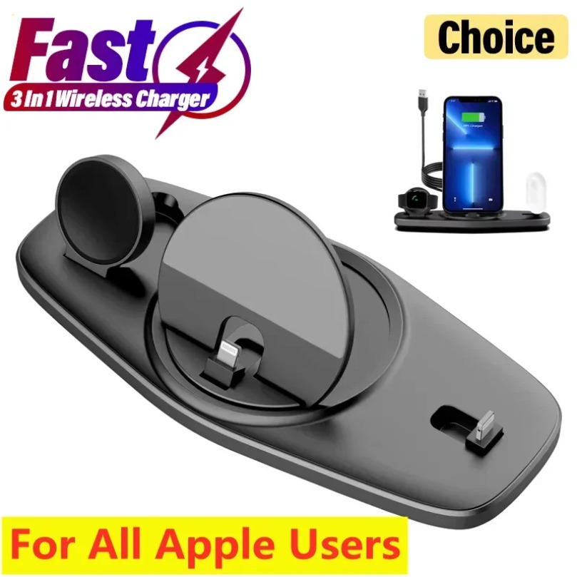 3 In 1 Fast Wireless Charger C - огляд і ціна Smartwatch X12