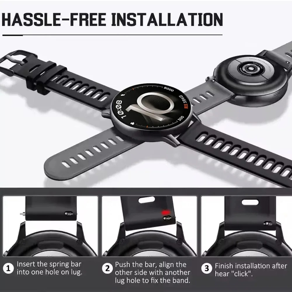 20mm 22mm Silicone Strap for O - огляд і ціна Smartwatch X2