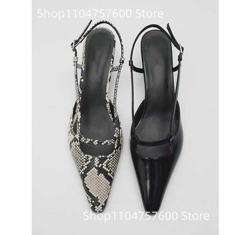 Women's Slingback Pointed Toe  - огляд і ціна Leather Classic Strap