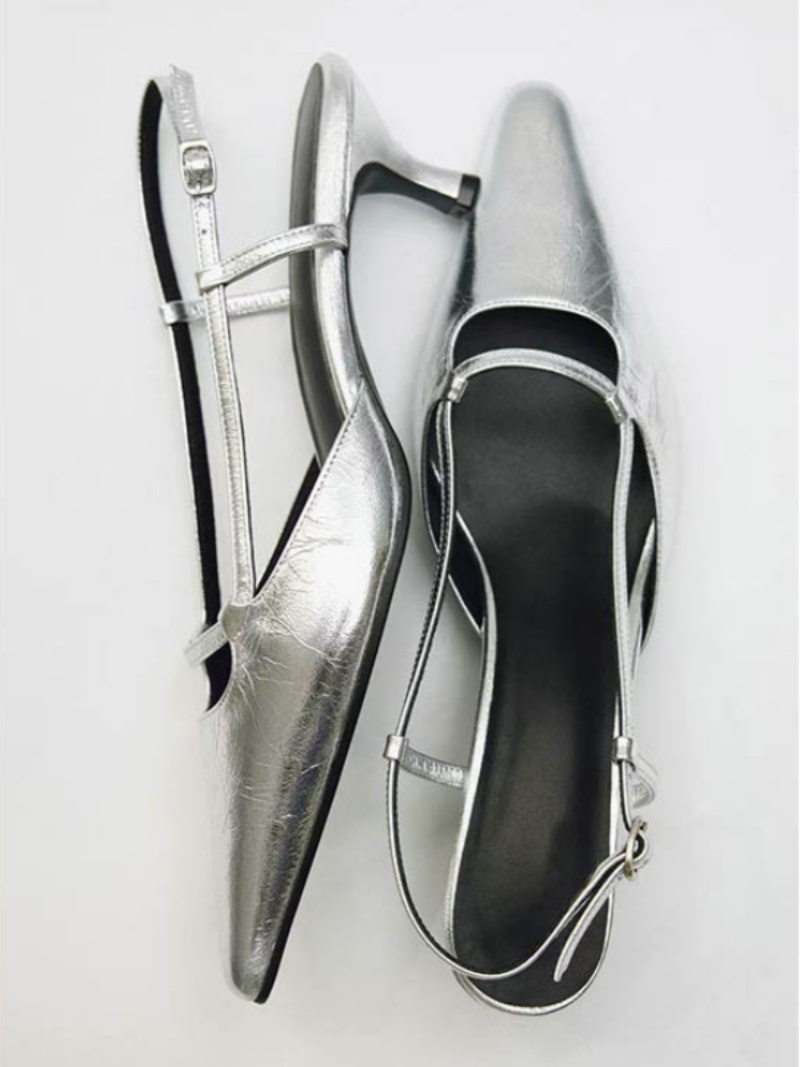 Women's Slingback Pointed Toe  - огляд і ціна Leather Classic Strap